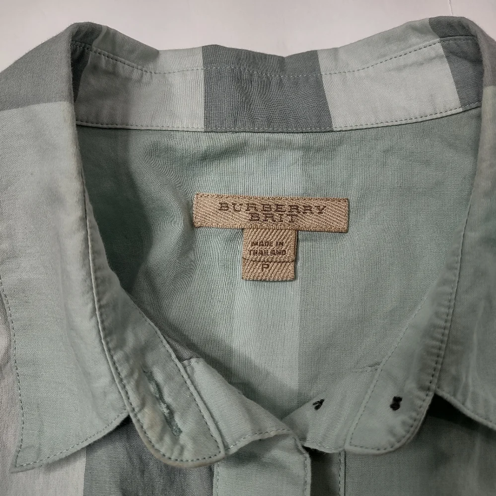 Burberry Brit Women's Plaid Cotton Shirt Size Small - Picture 3 of 6
